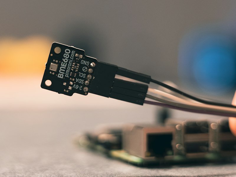 Módulo sensor conectado con cables